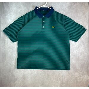Masters Collection Polo Shirt Mens XL Green Striped Augusta National Golf Club